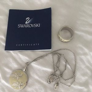 Swarovski Signature Swan Ring & Necklace Set.